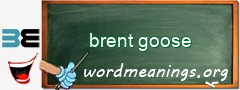 WordMeaning blackboard for brent goose